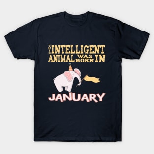 January Birthday Gift Shirt For Intelligent Nerds T-Shirt